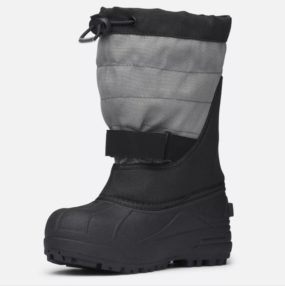 Columbia Kids Powderbug Plus II Snow Boots - Gray - Kids Size 5 - NEW!